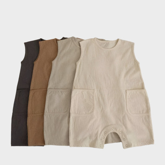 100% Cotton Sleeveless Baby Romper
