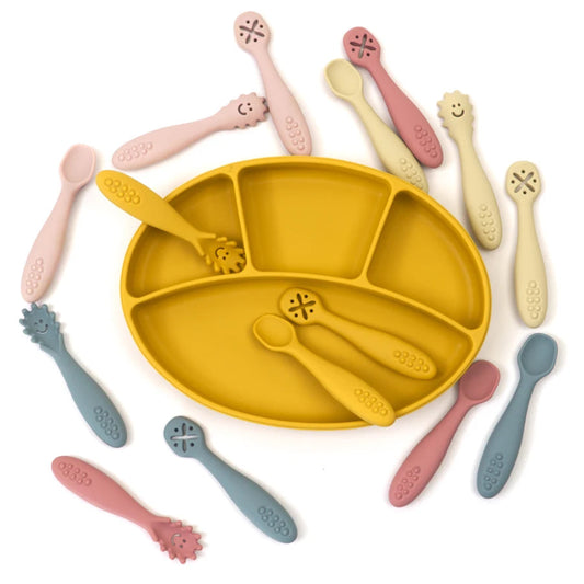 3PCS Silicone Baby Utensils Set
