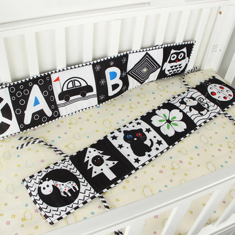 Black and White High Contrast Soft Baby Cloth Book