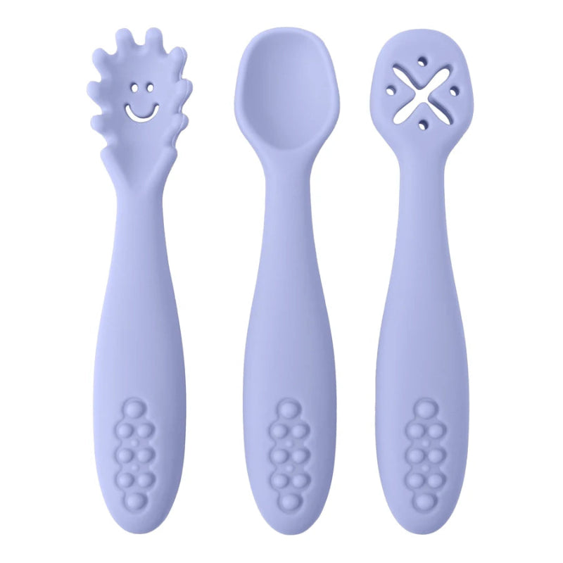 3PCS Silicone Baby Utensils Set
