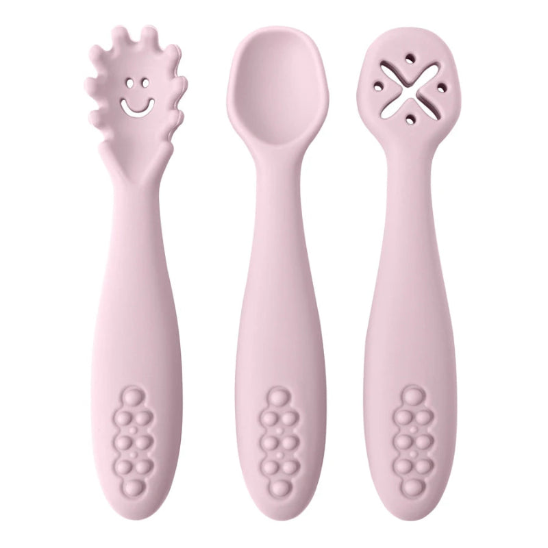 3PCS Silicone Baby Utensils Set