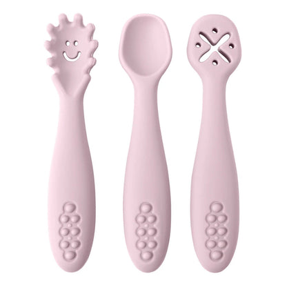 3PCS Silicone Baby Utensils Set