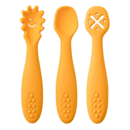 3PCS Silicone Baby Utensils Set