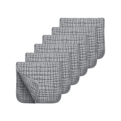 Set of gray textured cloths on a white background