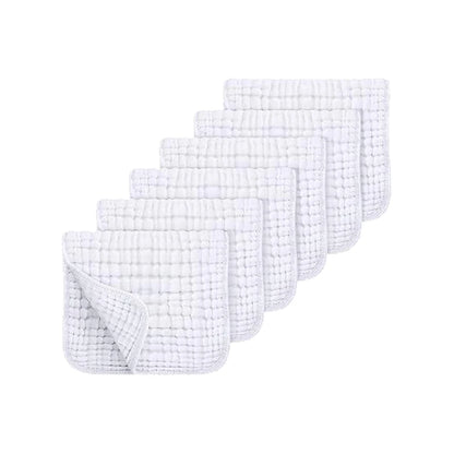 Set of white textured cloths on a white background