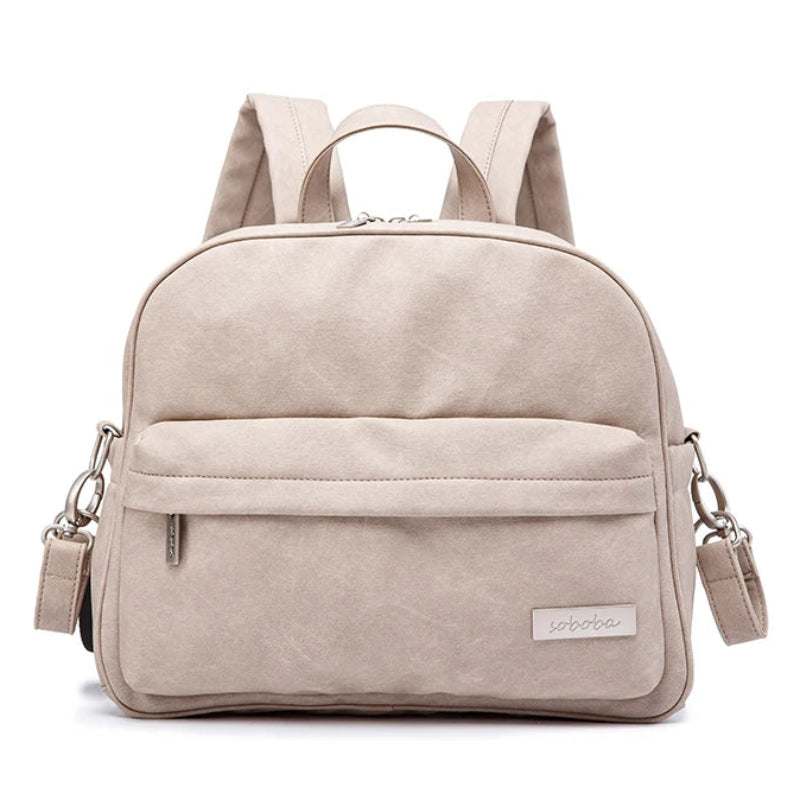 Beige Diaper Waterproof Backpack for Baby Care