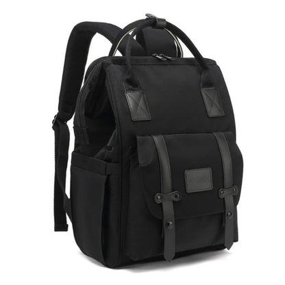 Black Waterproof Baby Nappy Backpack 