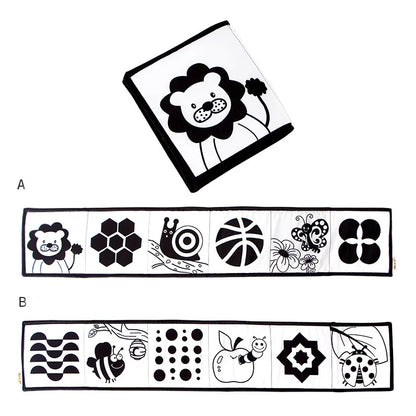 Black and White High Contrast Soft Baby Cloth Book