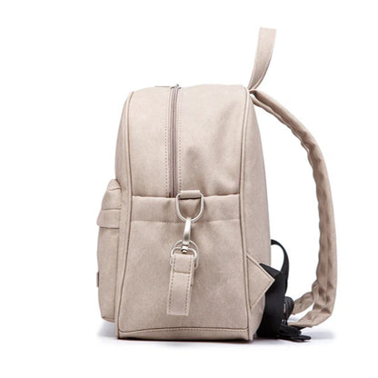 Light Gray Diaper Waterproof Backpack for Baby Care