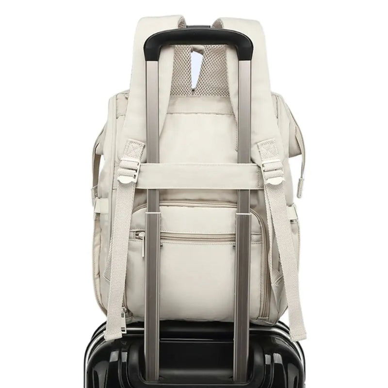 Light Gray Waterproof Baby Nappy Backpack