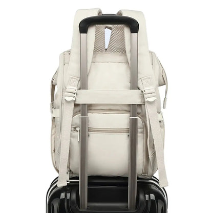Light Gray Waterproof Baby Nappy Backpack