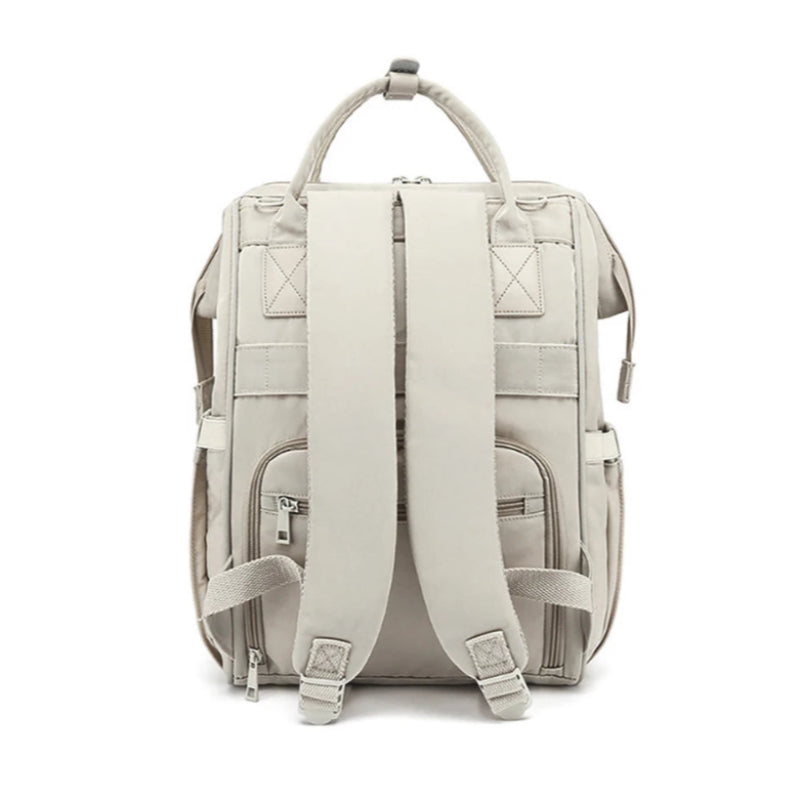 Light Gray Waterproof Baby Nappy Backpack