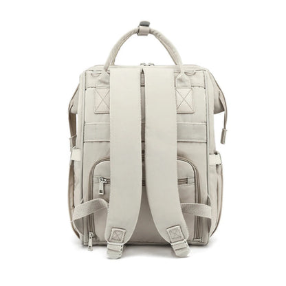 Light Gray Waterproof Baby Nappy Backpack