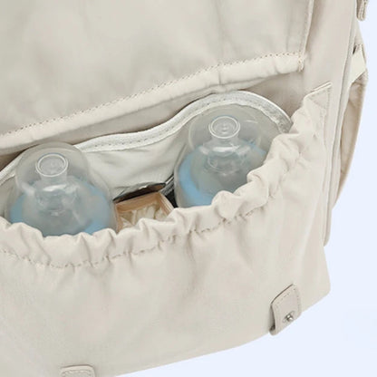 Light Gray Waterproof Baby Nappy Backpack