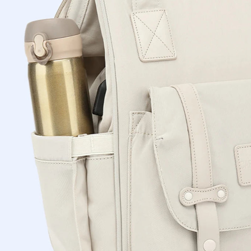 Light Gray Waterproof Baby Nappy Backpack