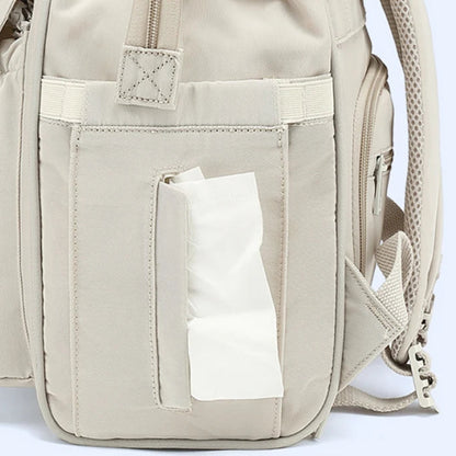 Light Gray Waterproof Baby Nappy Backpack