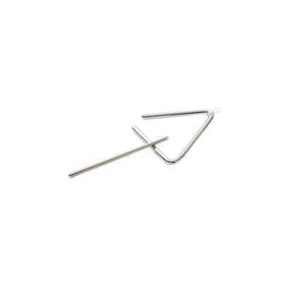 Metallic hairpin on a white background