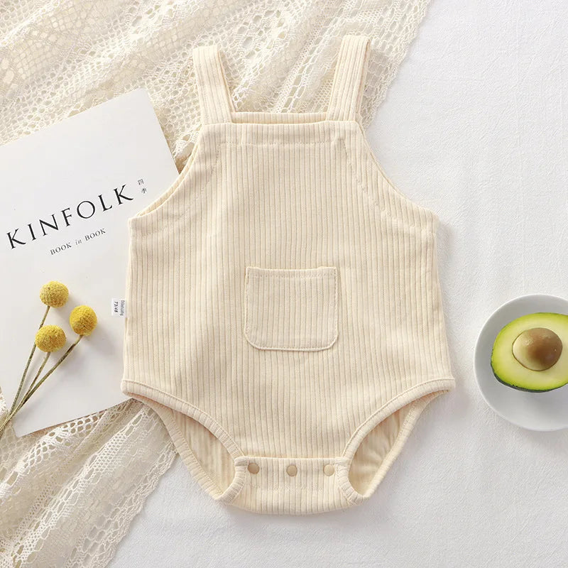 Knitted Striped Cotton Baby Romper