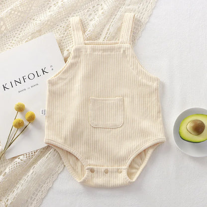Knitted Striped Cotton Baby Romper