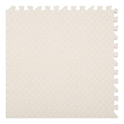 White textured rug with tassels on a white background