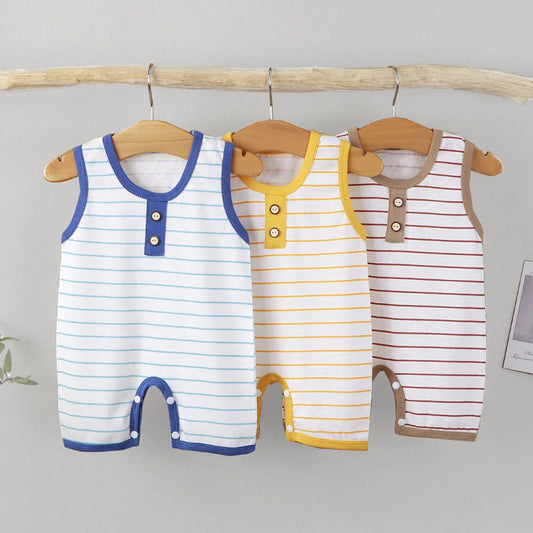 Striped Cotton Baby Romper