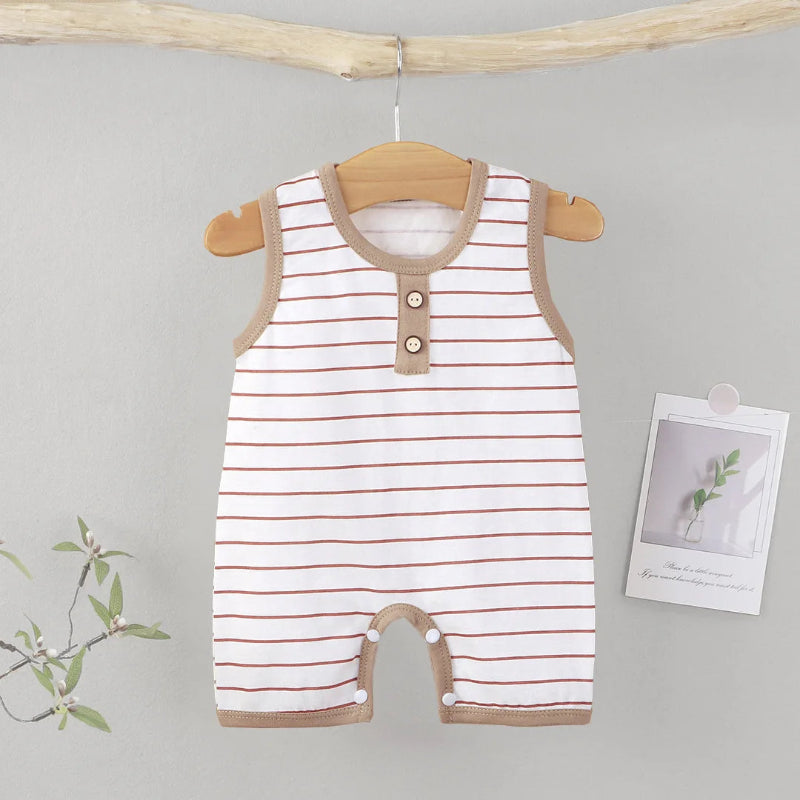 Striped Cotton Baby Romper