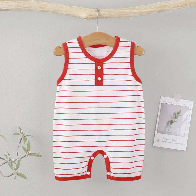 Striped Cotton Baby Romper