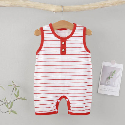 Striped Cotton Baby Romper