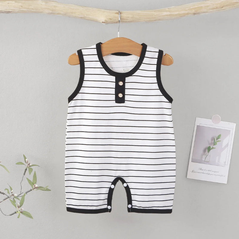 Striped Cotton Baby Romper